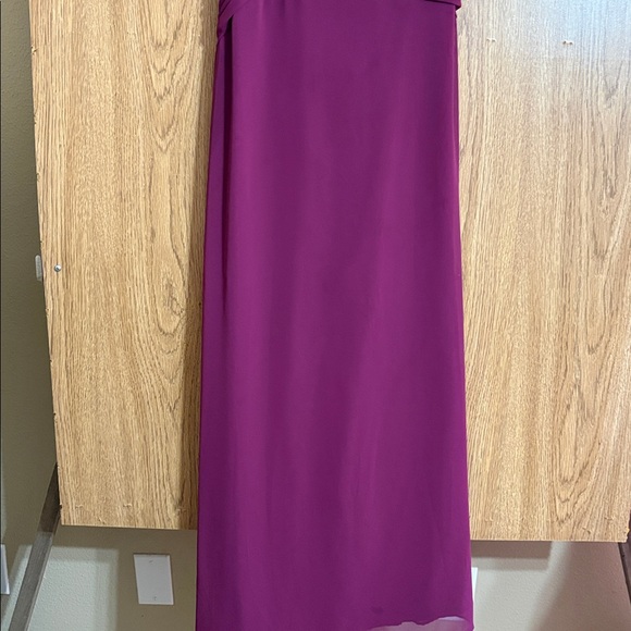 David's Bridal One Shoulder Purple Dress - Picture 4 of 7